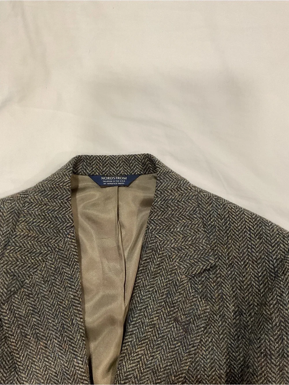 Tan Harris Tweed Herringbone Sport Coat
